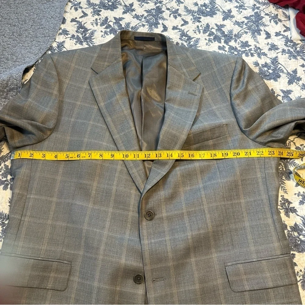 Daniel Cremieux Loro Piana Blazer Gray Plaid Sz 46R